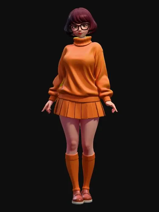3D model for Velma Orange Autumn Ensemble