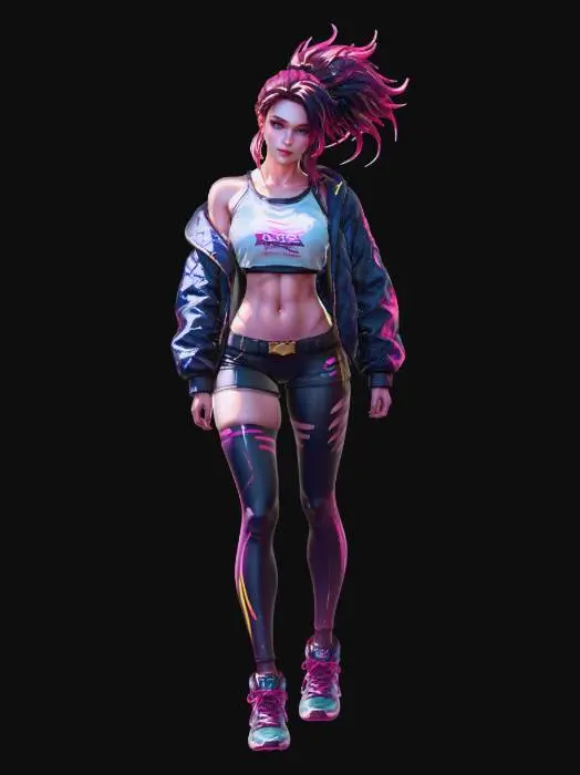 3D model for Akali Neon Alley Runner