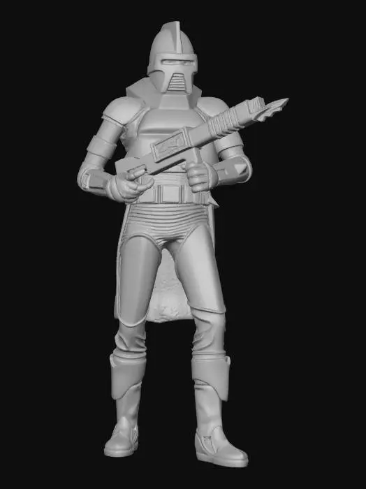 3D model for Golden Cylon with Blaster