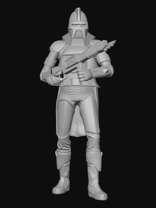 3D model for Golden Cylon with Blaster