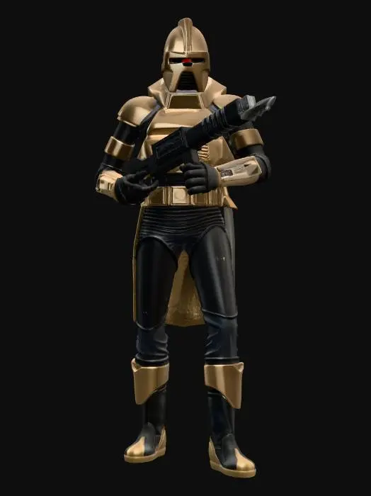 3D model for Golden Cylon with Blaster