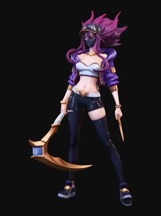 3D model for Akali LOL