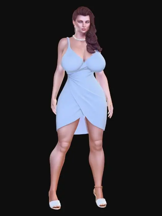 3D model for Azure Elegance in Gold