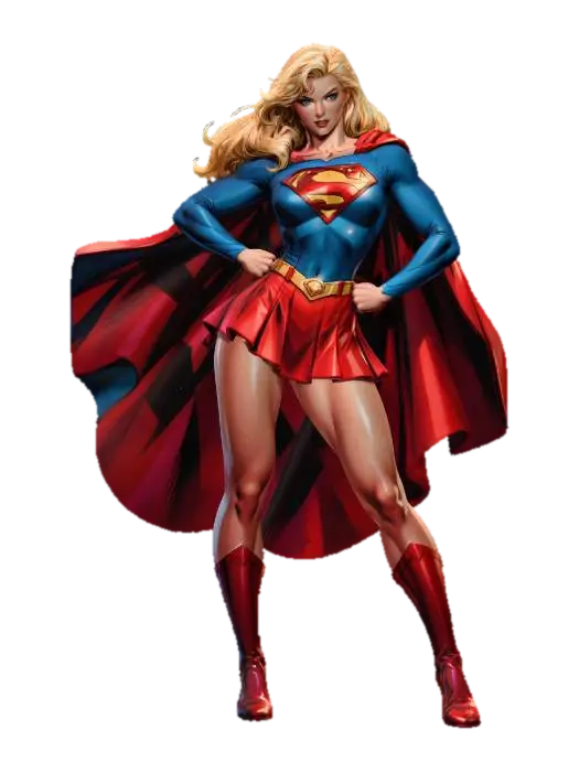 Supergirl Power Pose - Dc 3D model, vytvořený pomocí AI