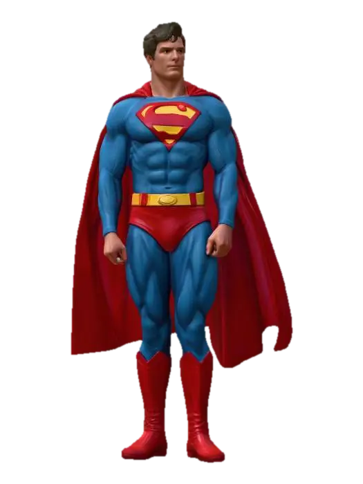 Superman Over the Skyline - Dc 3D model, vytvořený pomocí AI