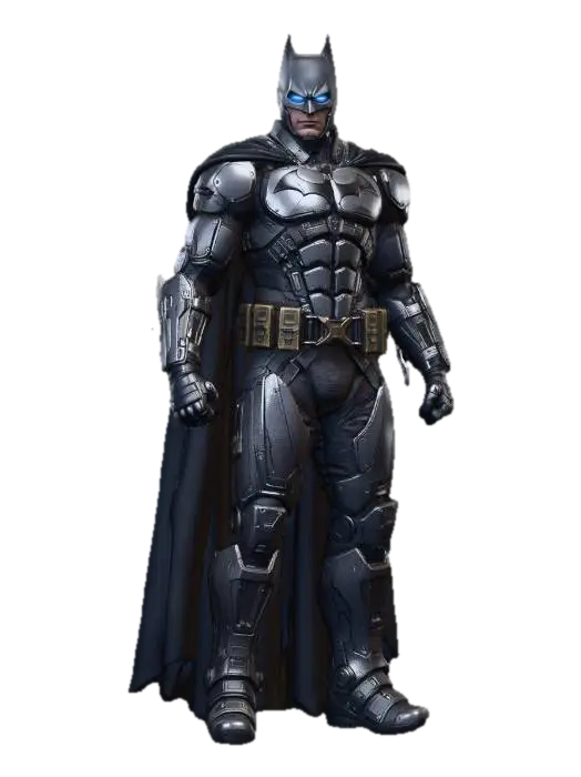 Dark Knight in Steel Armor - Dc 3D model, vytvořený pomocí AI