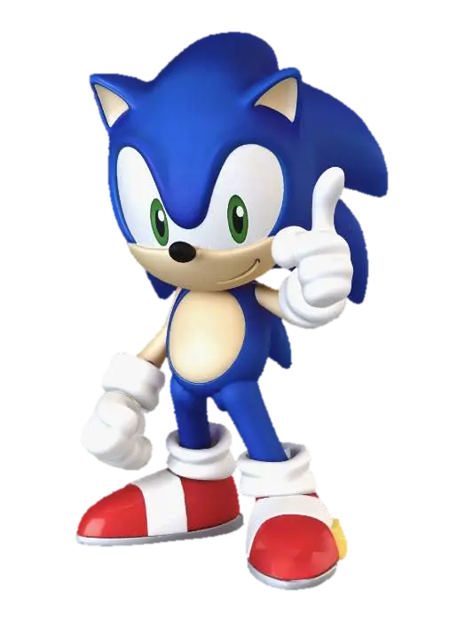 Sonic the Hedgehog Action Figure 3D model, vytvořený pomocí AI
