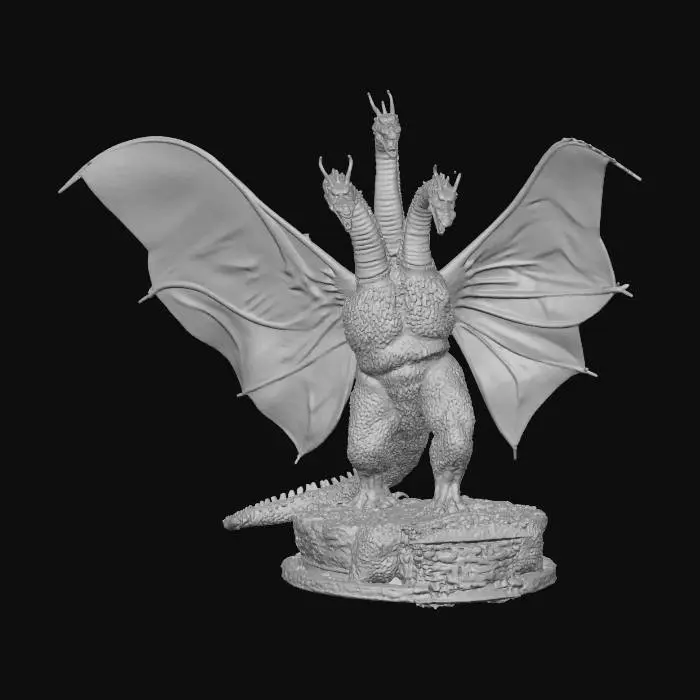 3D model for King Ghidorah Statue