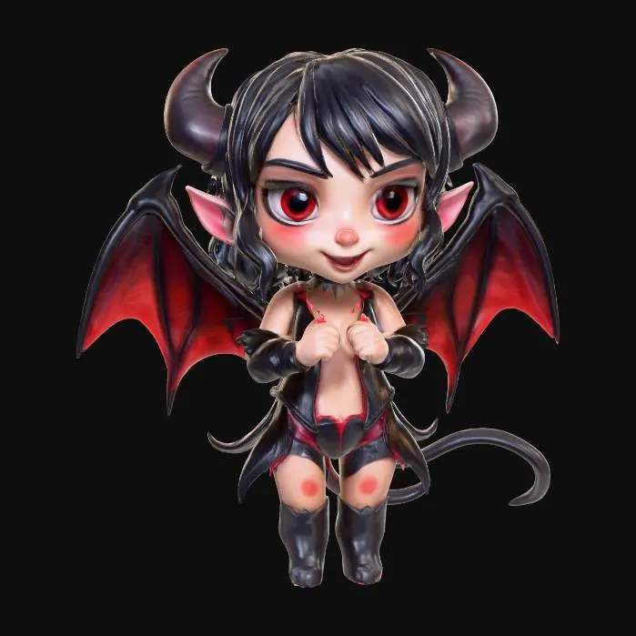3D model for Chibi Demoness, #Halloween2025#