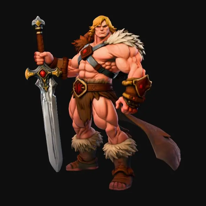 3D model for Warrior of the Crimson Realm