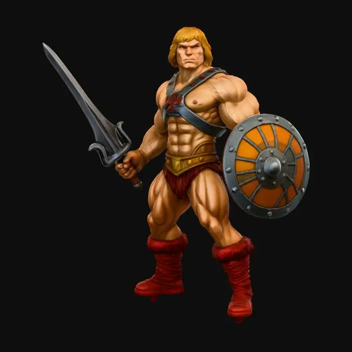 3D model for Warrior with Sword and Shield