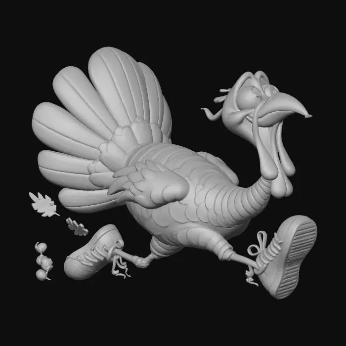 3D model for Runaway Turkey, #Thanksgiving#