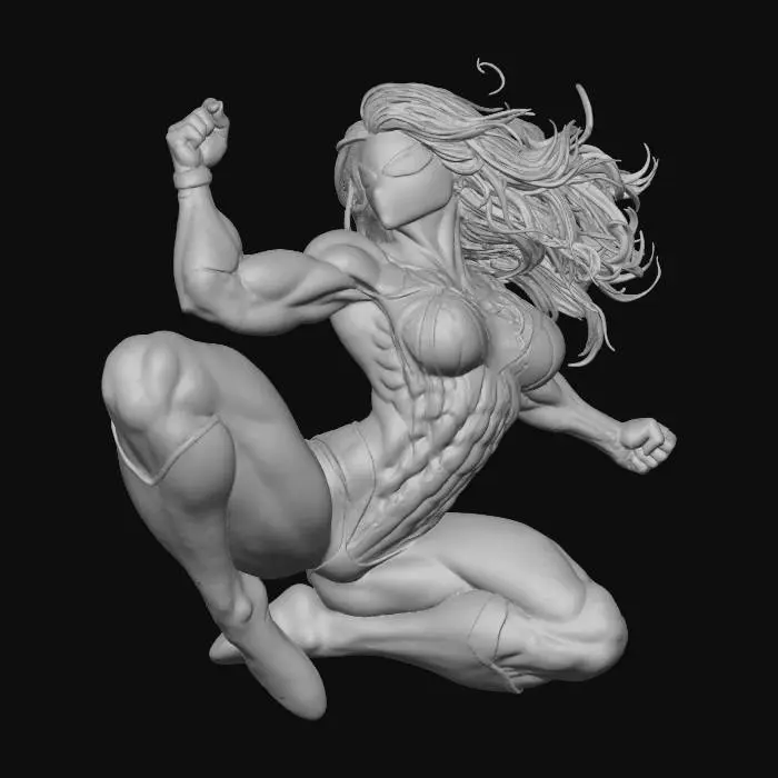 3D model for Web-Swinging Heroine
