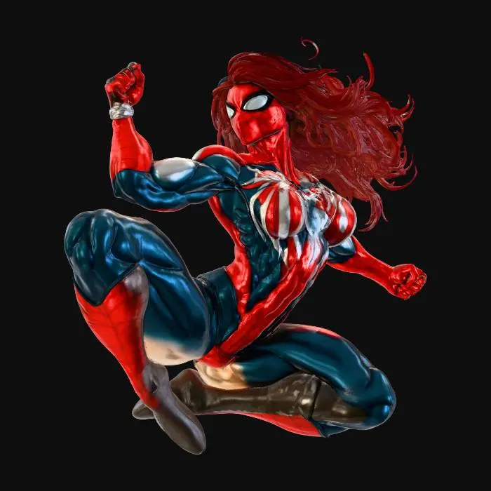 3D model for Web-Swinging Heroine