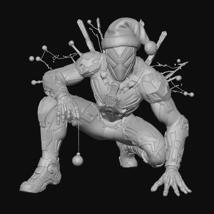 3D model for Spider Cyber Claus Avenger, #Christmas2025#