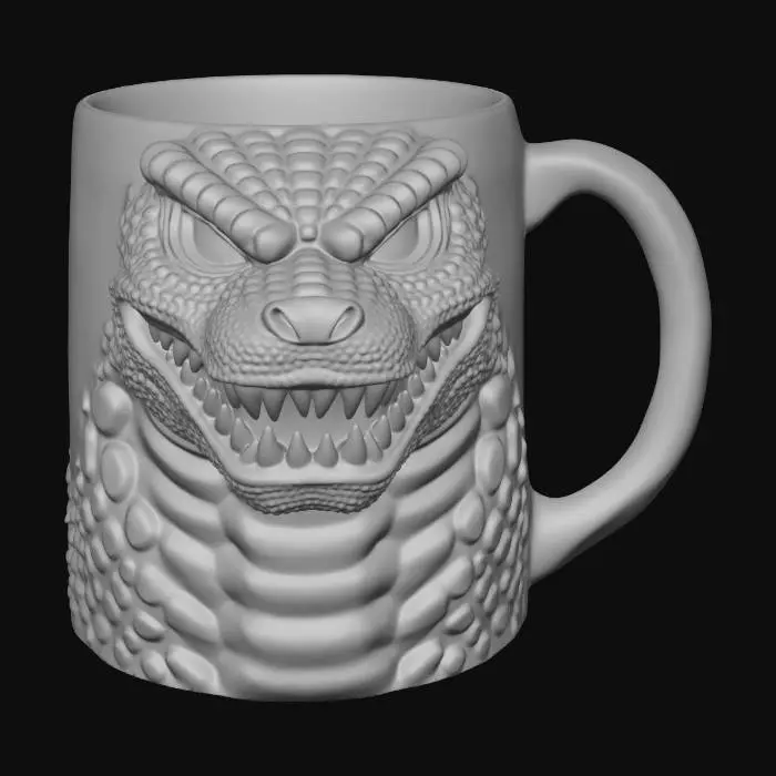 3D model for Godzilla Mug