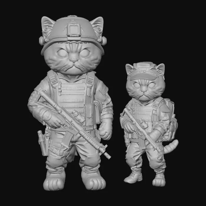 3D model for Battle Catz Commandos