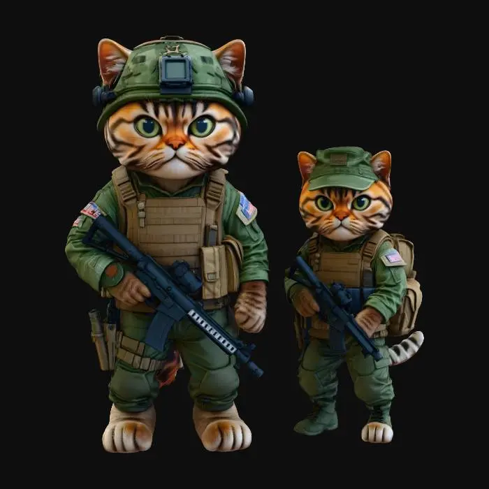 3D model for Battle Catz Commandos