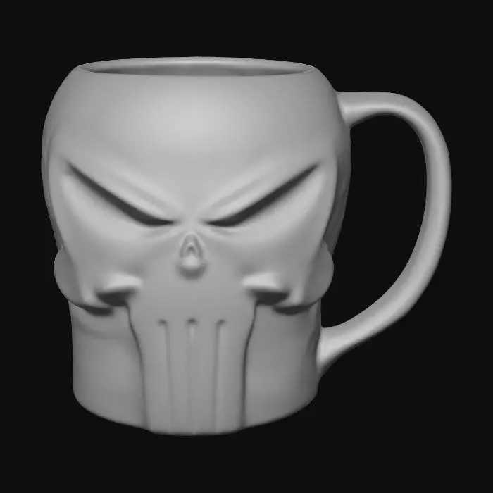 3D model for Punisher Skull Mug