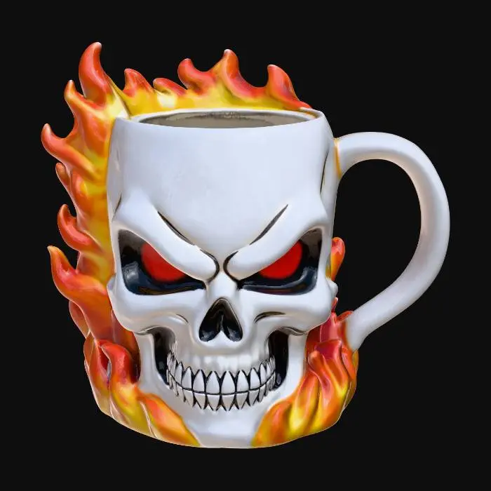 3D model for Fiery Skull Mug