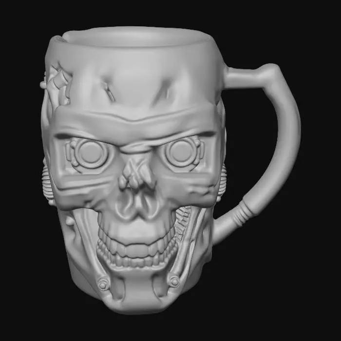 3D model for T-800 Cyber Skull Mug