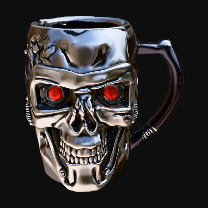 3D model for T-800 Cyber Skull Mug