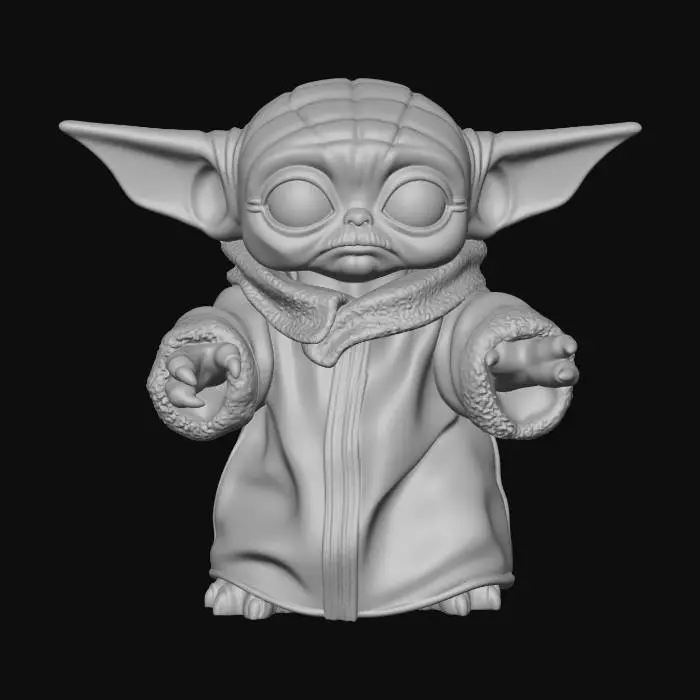 3D model for Grogu with a Lightsaber