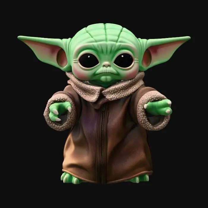 3D model for Grogu with a Lightsaber