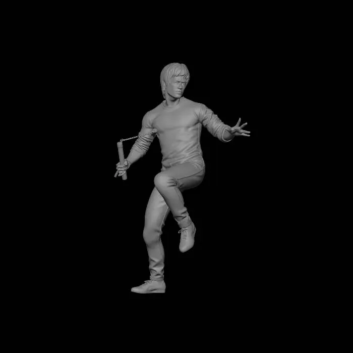 3D model for Leaping Warrior in Yellow