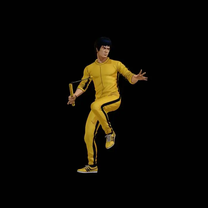 3D model for Leaping Warrior in Yellow