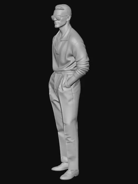 3D model for Beige Luxe Street Style