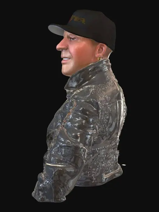 3D model for Smiling Man in Leather Jacket