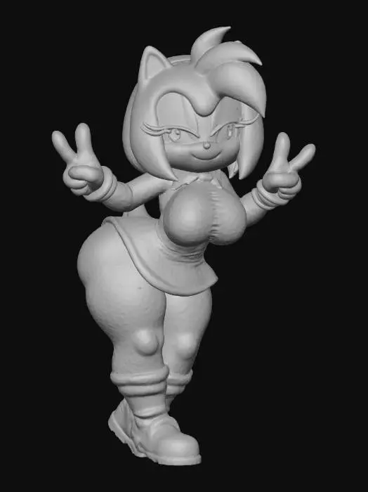 3D model for Character Posing Playfully