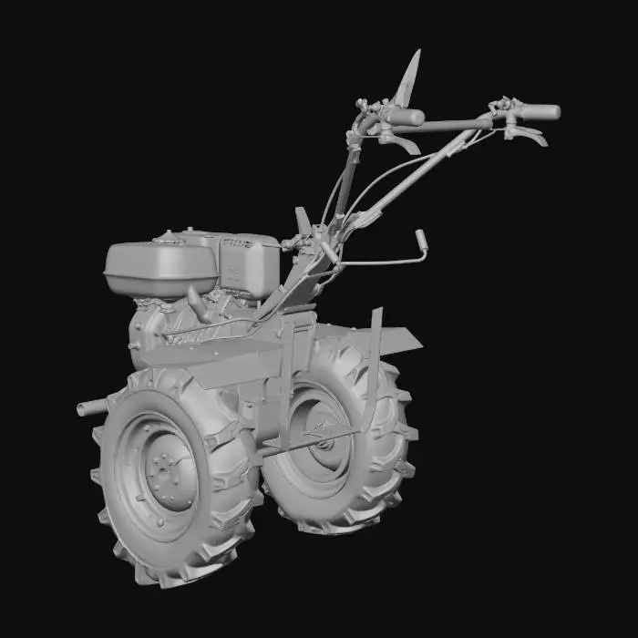 3D model for Red Power Tiller