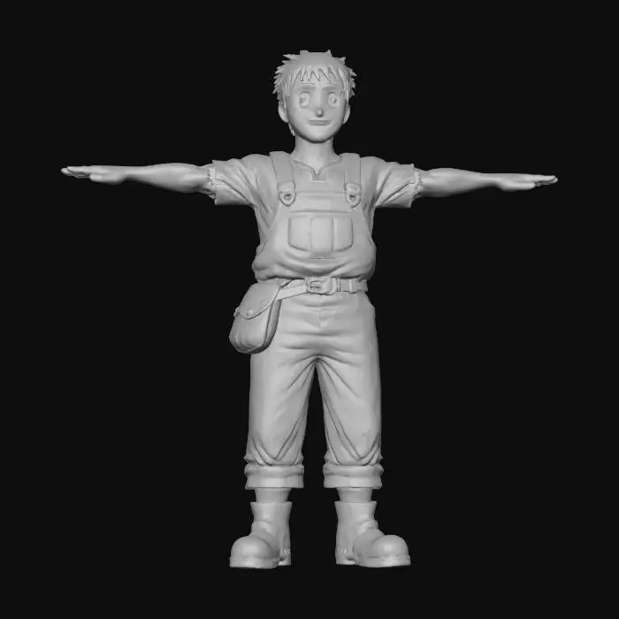 3D model for Farmer Character Illustration