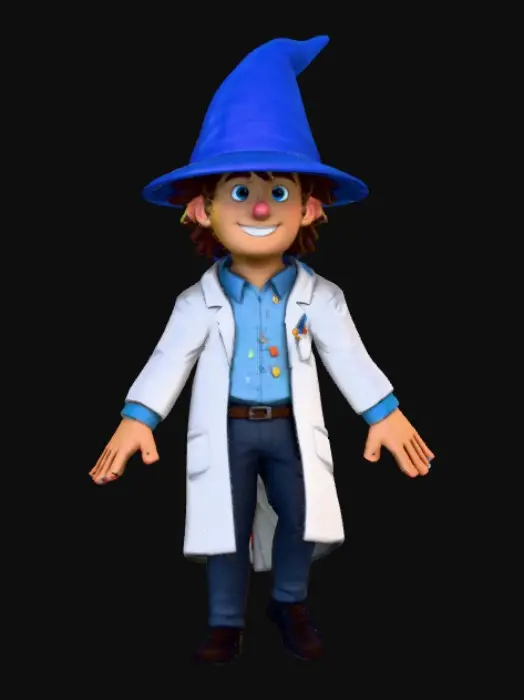 3D model for Wizard Scientist