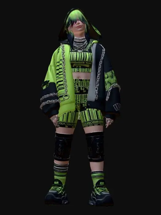 3D model for Neon Alley Rebel