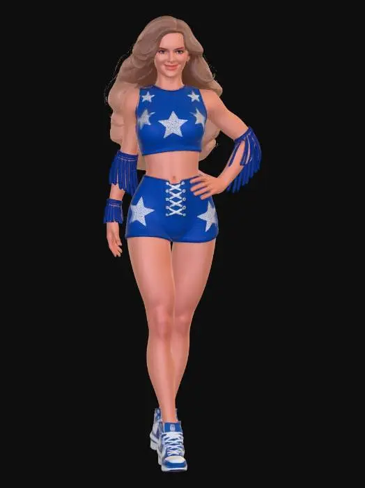 3D model for Starry Blue Cheerleader