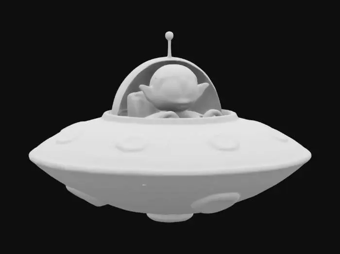 3D model for a cartoon flying saucer