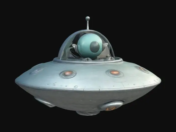 3D model for a cartoon flying saucer