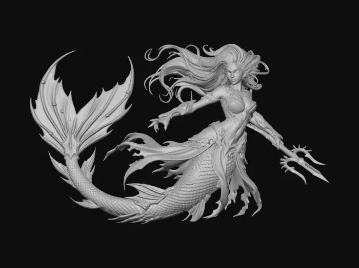 3D model for Anime Mermaid epic aktion
