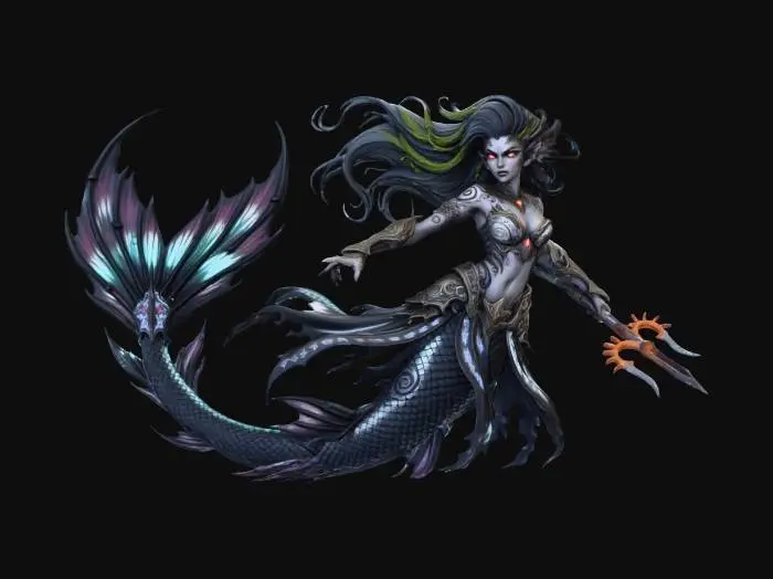 3D model for Anime Mermaid epic aktion