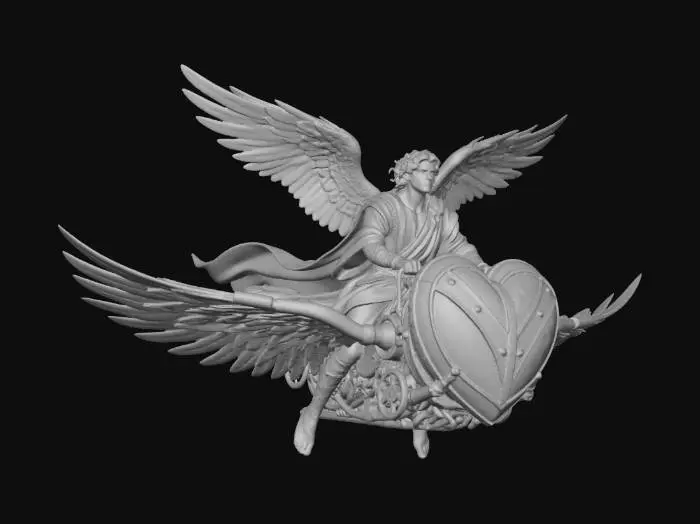 3D model for Steampunk Heartwing Valentine Cupid