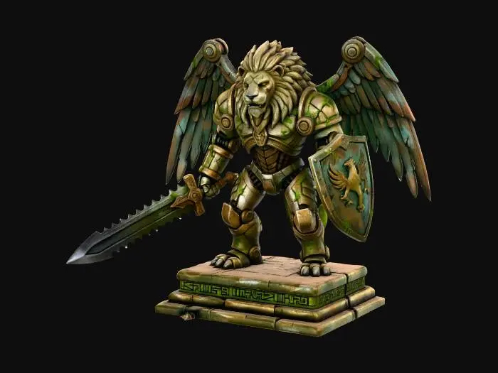 3D model for Ancient Lion Valkyric Robot from Valor