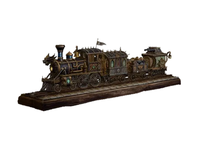 Dragonhead Steam Locomotive 3D model, vytvořený pomocí AI