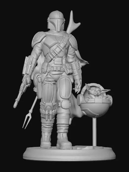 3D model for Galactic Duo Statue