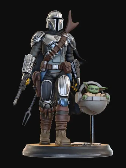 3D model for Galactic Duo Statue