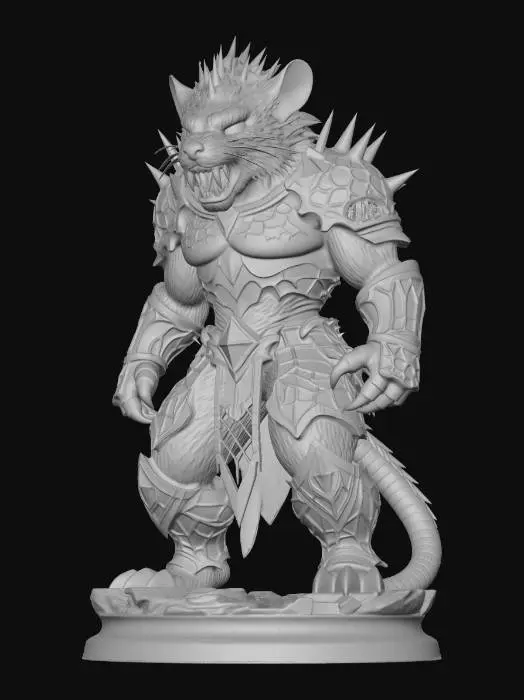 3D model for fantasy+rat+warrior+3d+model+3