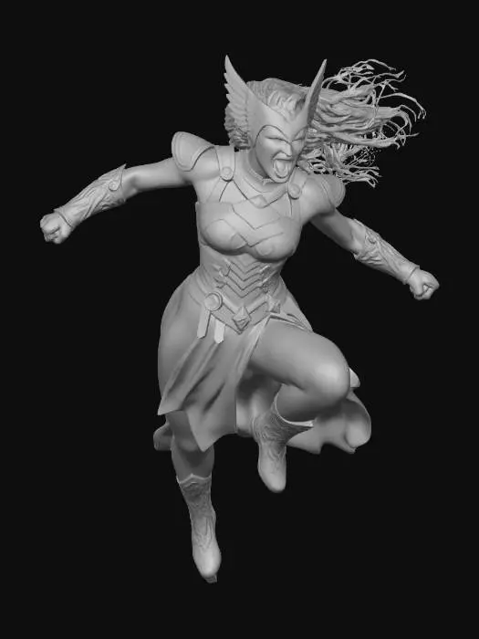 3D model for Meshy_AI_Warrior_s_Fury_0125163050_generate