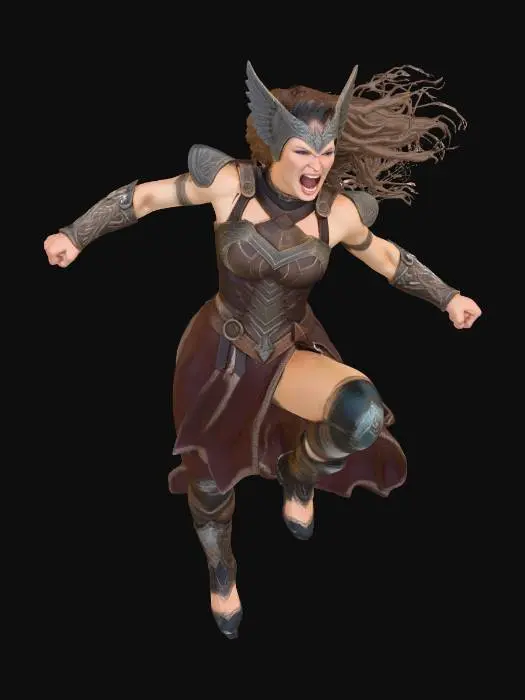 3D model for Meshy_AI_Warrior_s_Fury_0125163050_generate